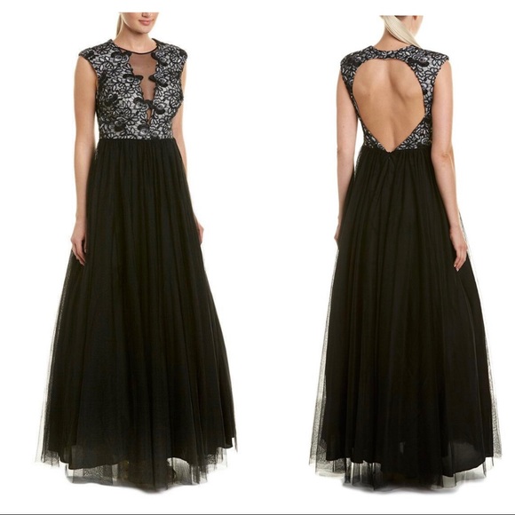 Aidan Mattox Dresses & Skirts - Aidan Mattox Silk-trim Gown Women's Black